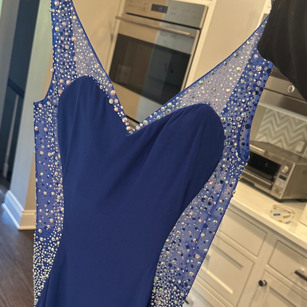 Jovani Elegant Blue Evening Gown worn once in perfect condition - Picture 11 of 13